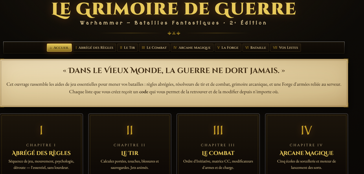Le Grimoire de Guerre